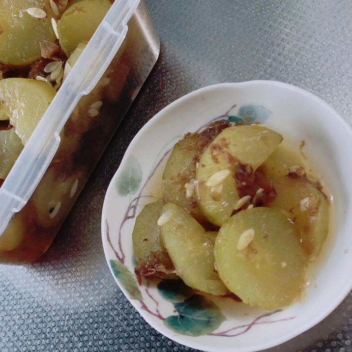 冷めても美味しい!!めんつゆで、きゅうりの煮物